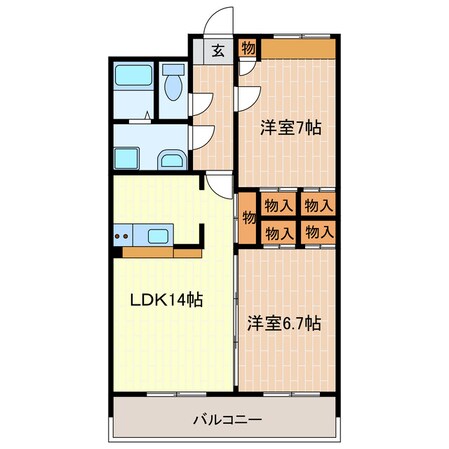 愛野駅 徒歩8分 3階の物件間取画像